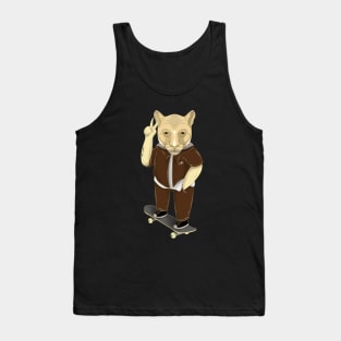 skateboarder cougar dog Tank Top